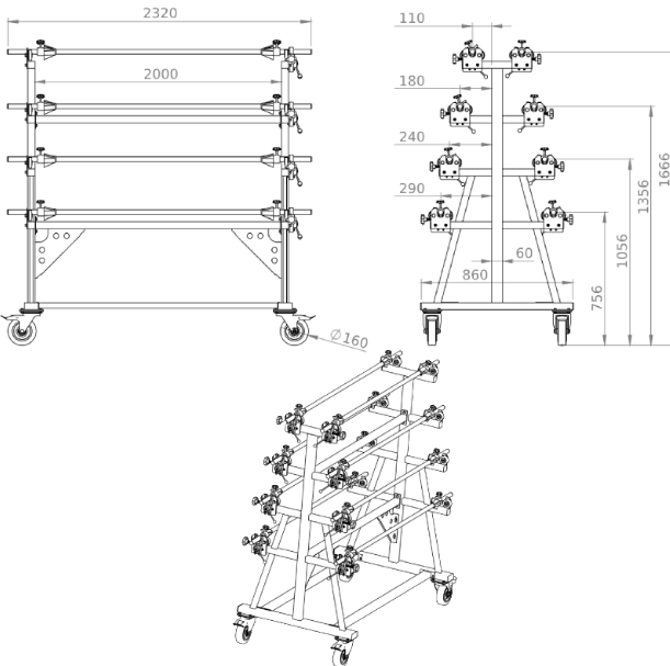 Стойка для рулонов REXEL LS-8 Прицепы #4